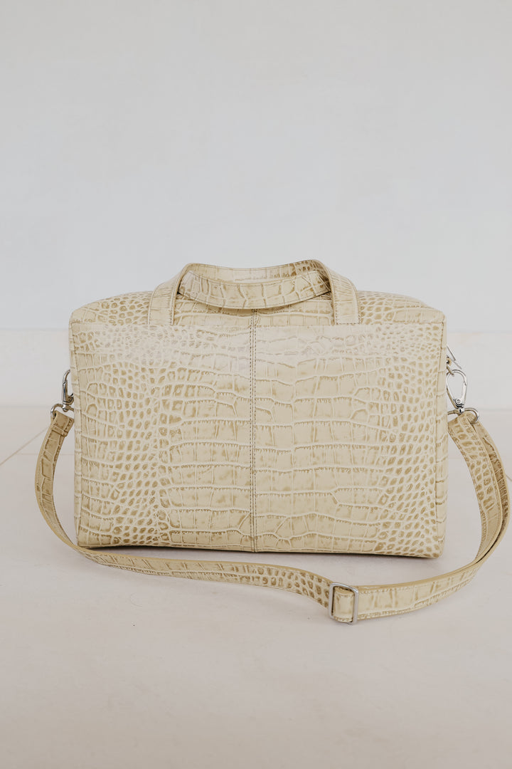 Weekender | Beige Croco