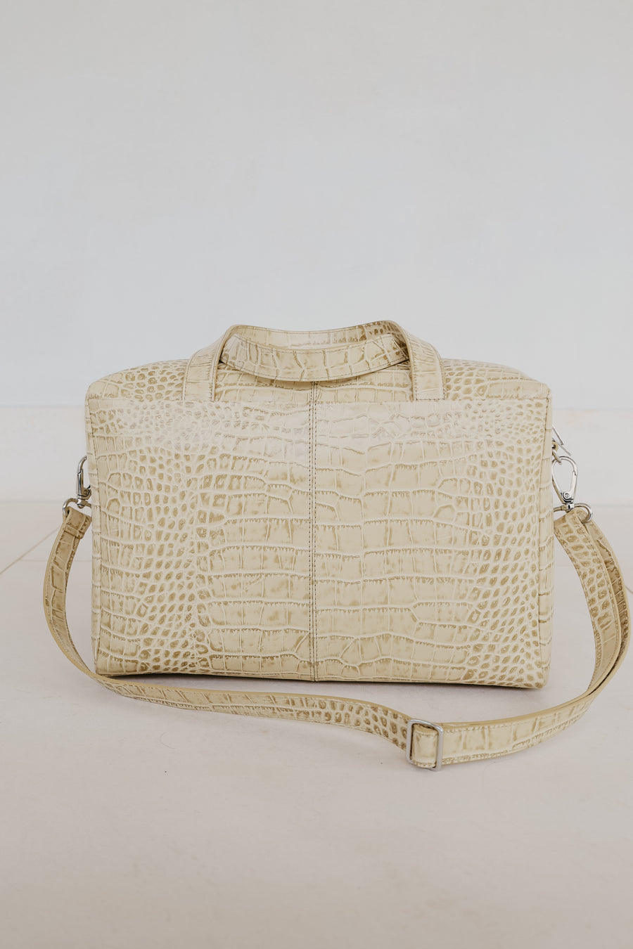 Weekender | Beige Croco