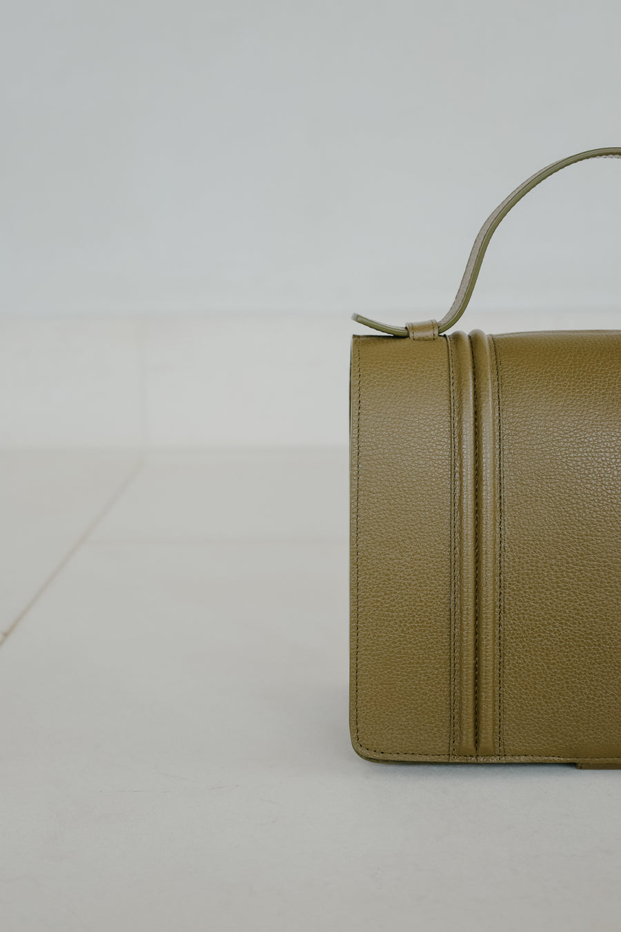 Mini Briefcase Doublé | Khaki Structured