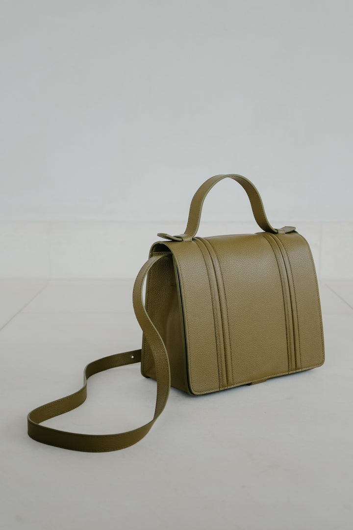 Mini Briefcase Doublé | Khaki Structured