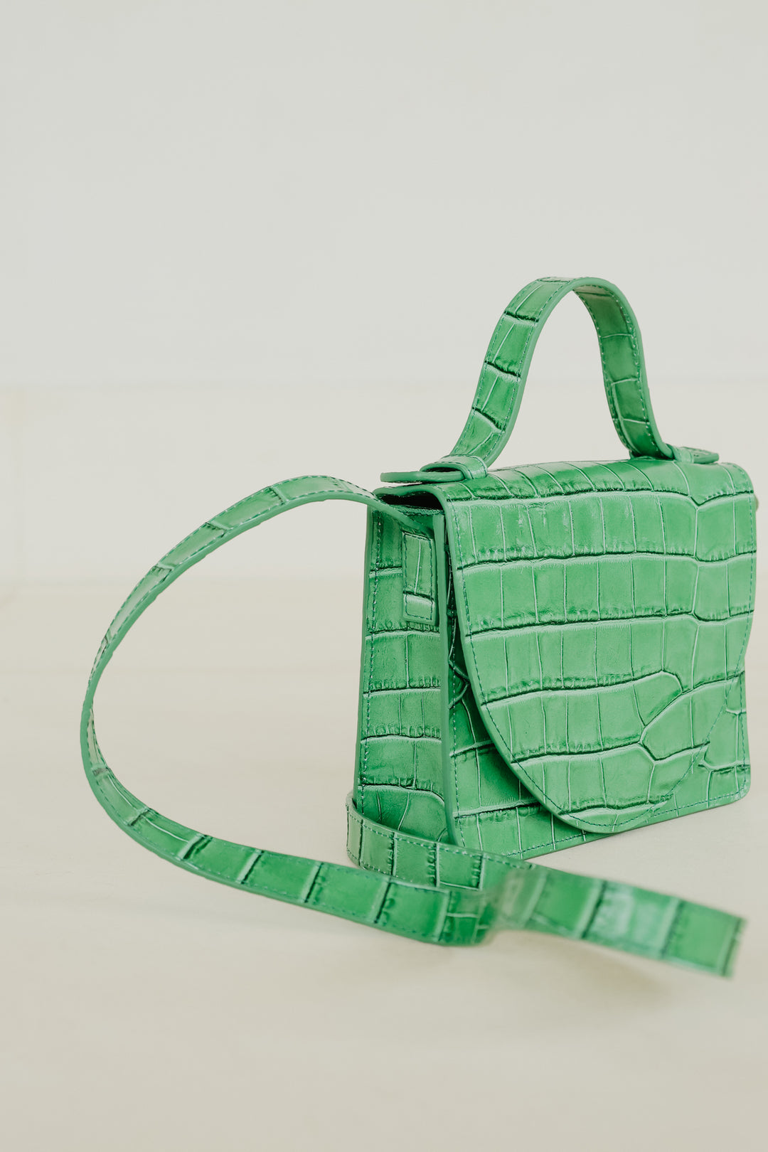 Micro Briefcase | Grass Croco