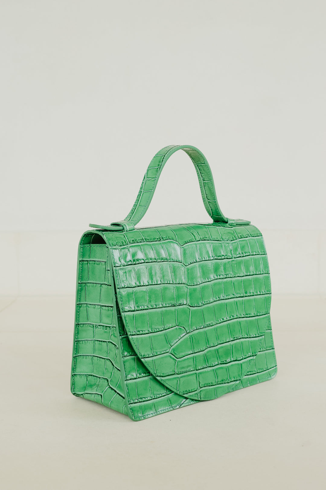 Mini Briefcase | Grass Croco