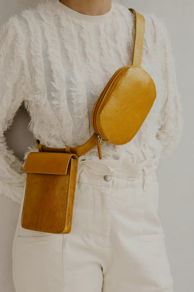 Belt Bag: Belt XL Citrine + Oval Belt Citrine + Rectangle Citrine