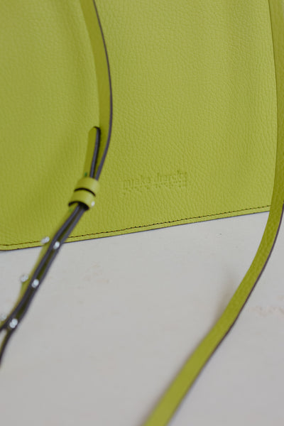 Double Pouch | Stitched Lime / Ebony