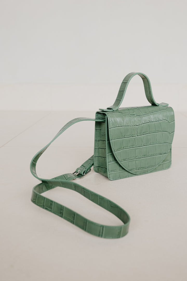 Micro porte-documents | Olive Croco