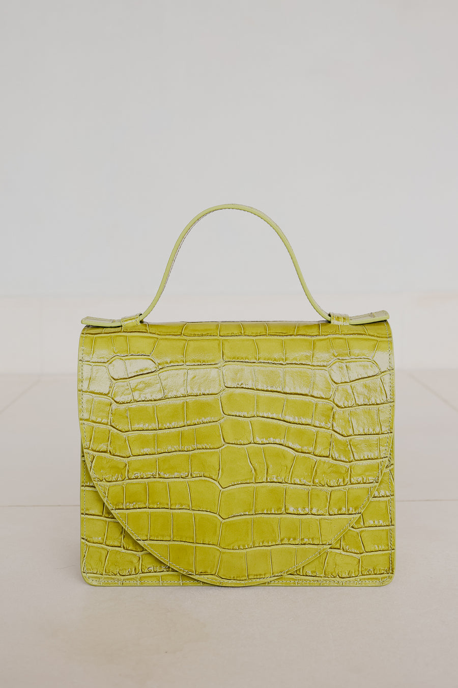 Mini porte-documents | Lime Croco