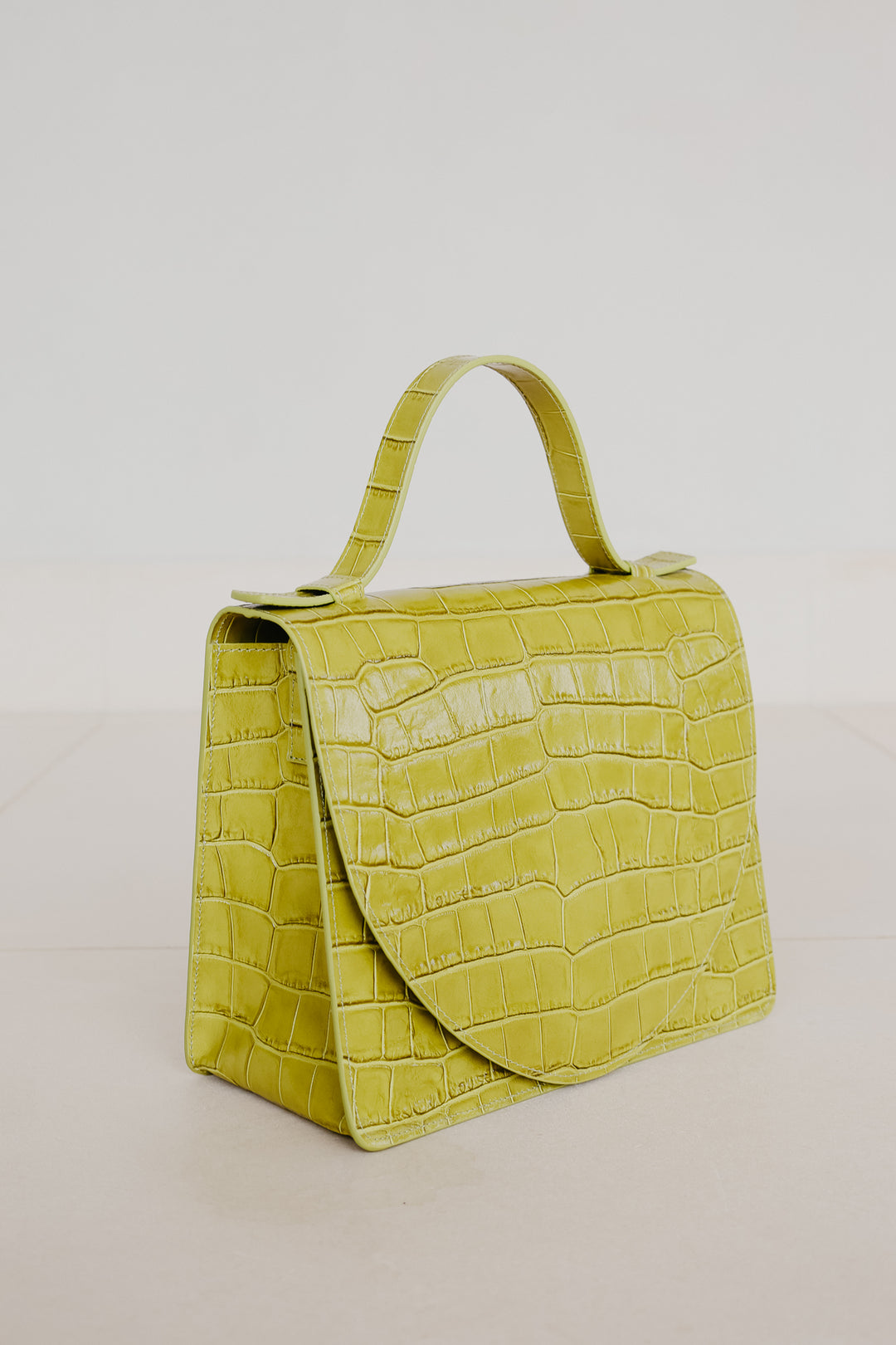 Mini porte-documents | Lime Croco