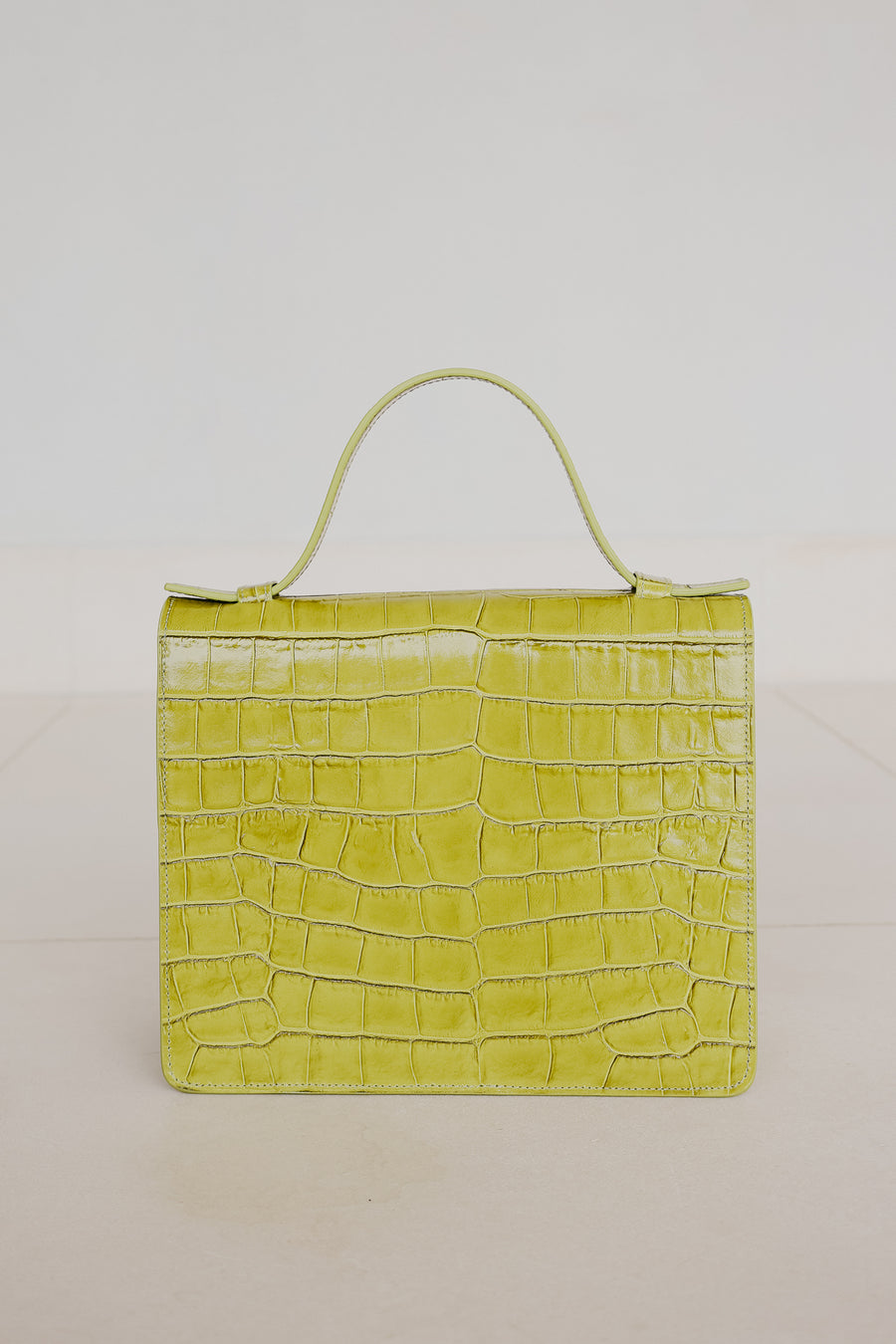 Mini porte-documents | Lime Croco