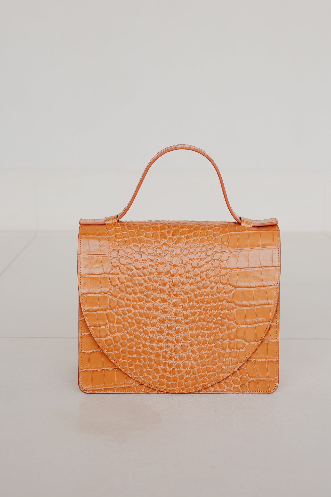 Mini Briefcase | Orange Croco