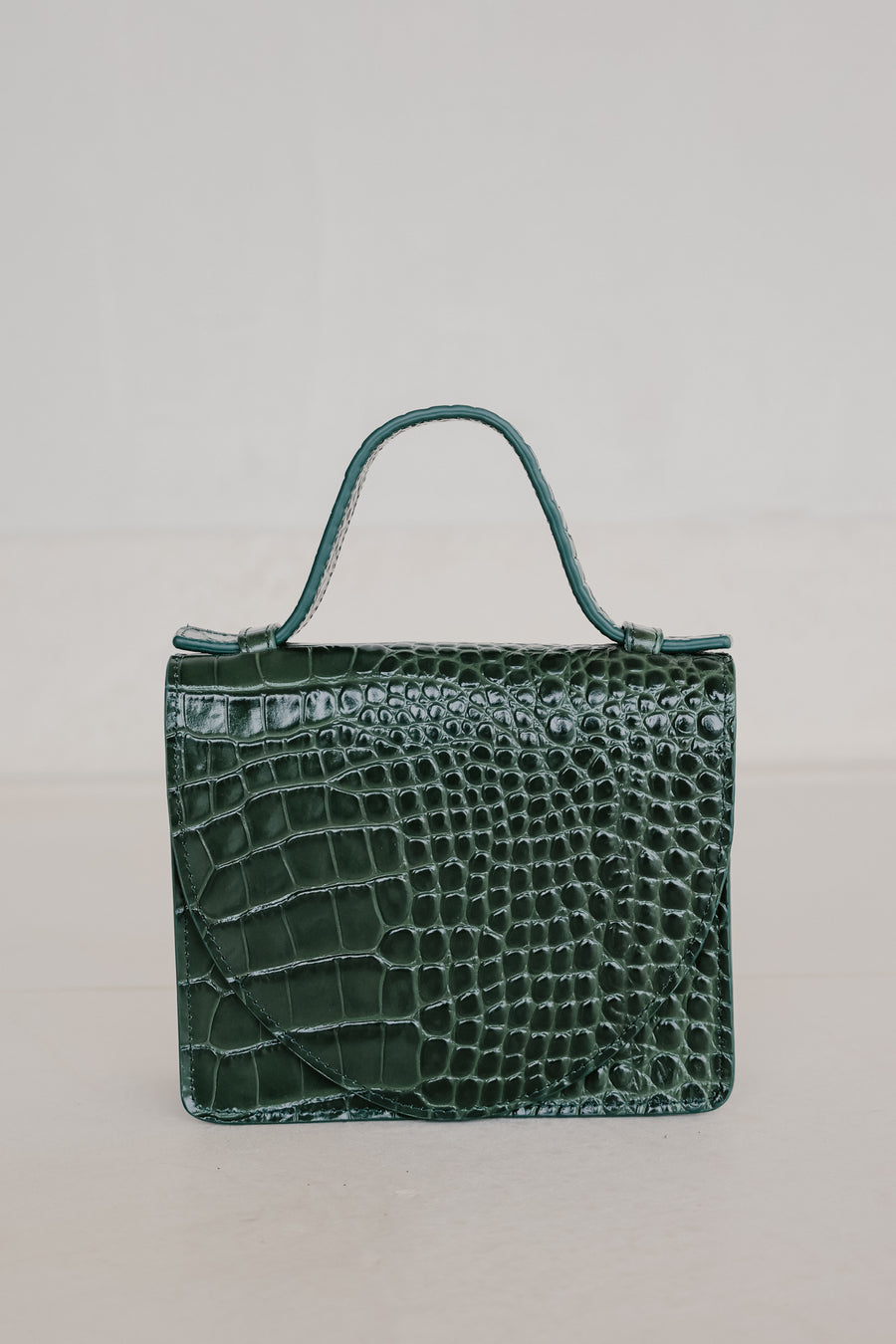 Micro Briefcase | Army Croco