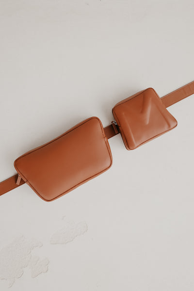 Belt Bag: Belt XL Light Cognac Pure + Trapezium Light Cognac Pure + Mini M Light Cognac Pure