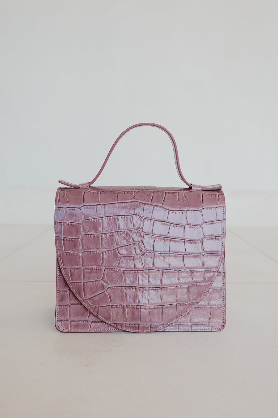 Mini porte-documents | Orchid Croco