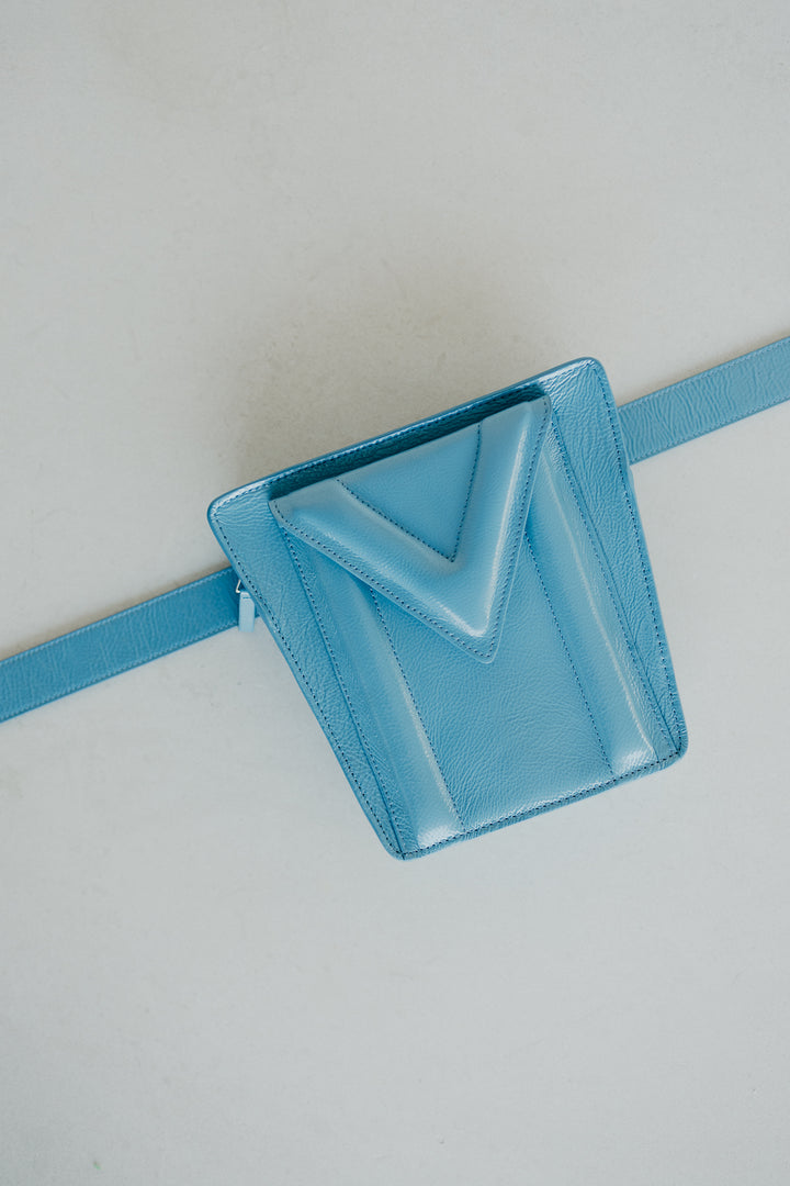 Belt Bag: Belt XL Bleu Ciel Stone + Trapezium M Bleu Ciel Stone