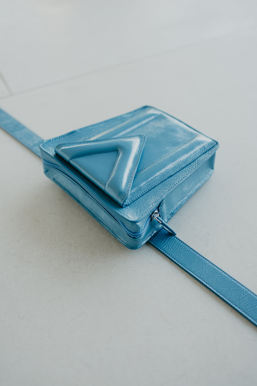 Belt Bag: Belt XL Bleu Ciel Stone + Trapezium M Bleu Ciel Stone