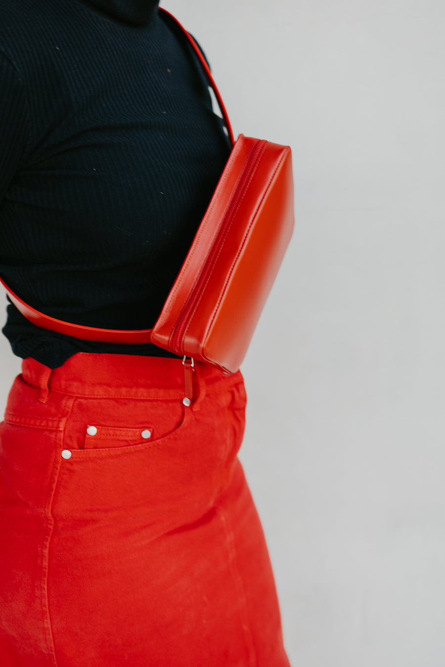 Belt Bag: Belt XL Red Pure + Trapezium Red Pure
