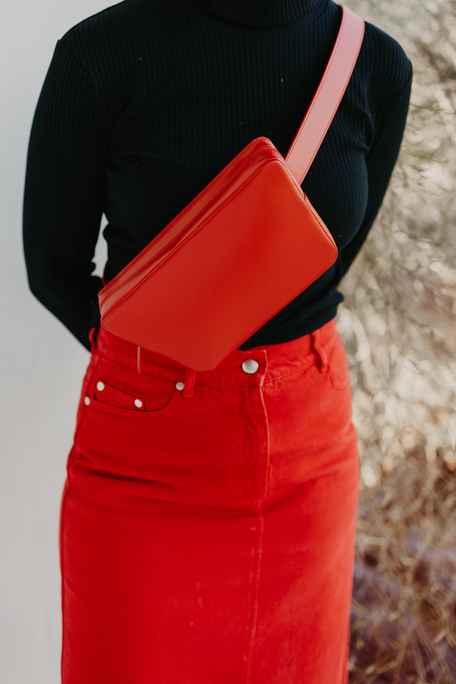 Belt Bag: Belt XL Red Pure + Trapezium Red Pure
