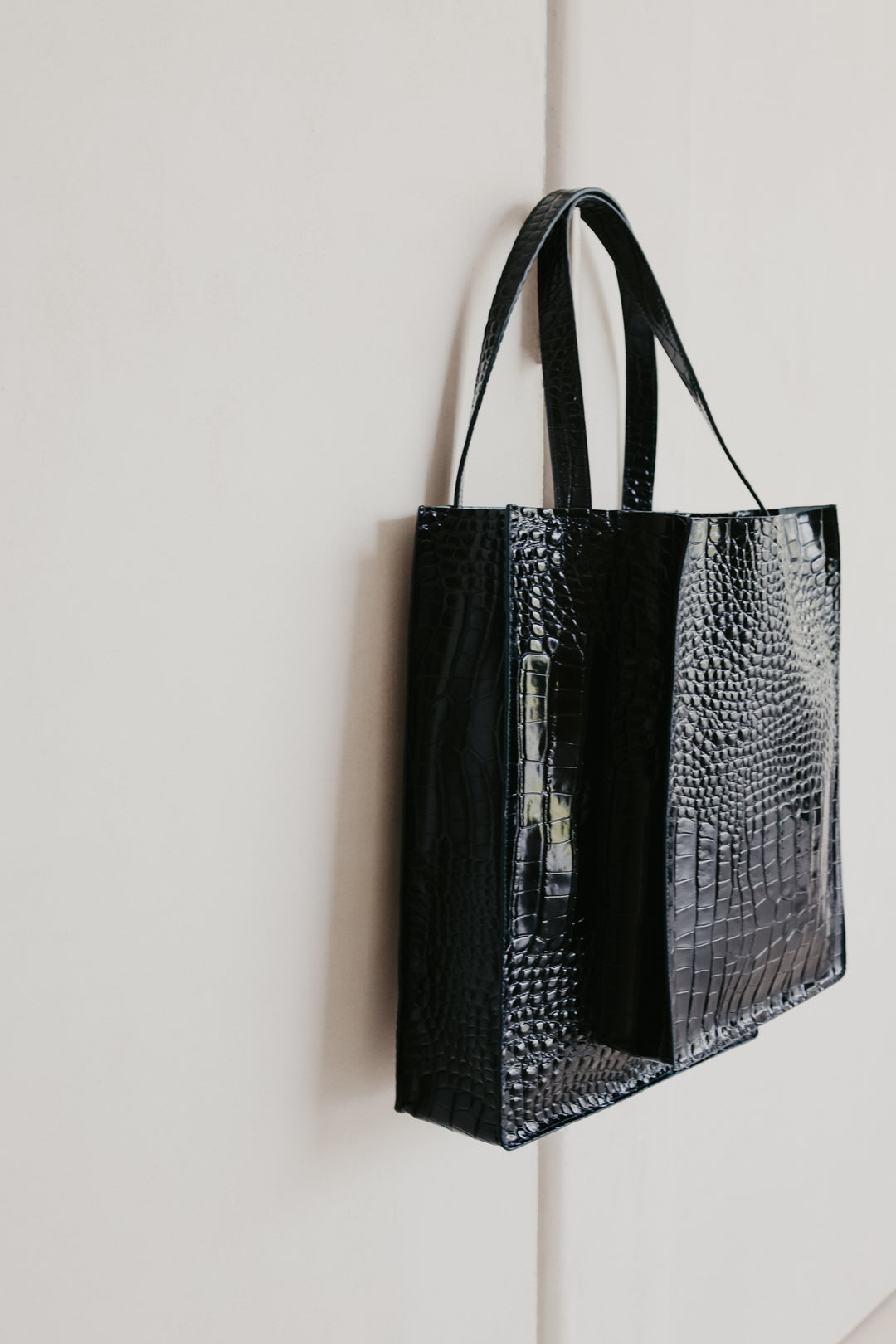 Double Shopper | Night Blue Croco