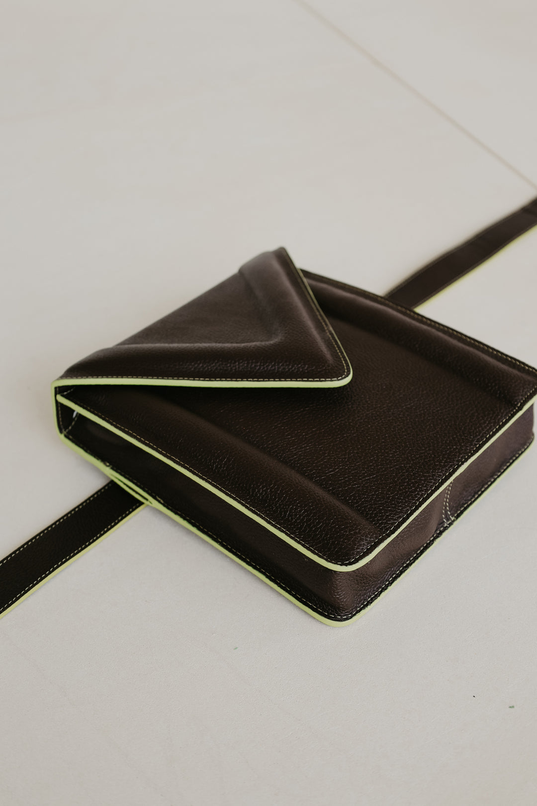 Belt Bag: Belt XL Stitched Ebony / Lime + M XL Stitched Ebony / Lime Structured