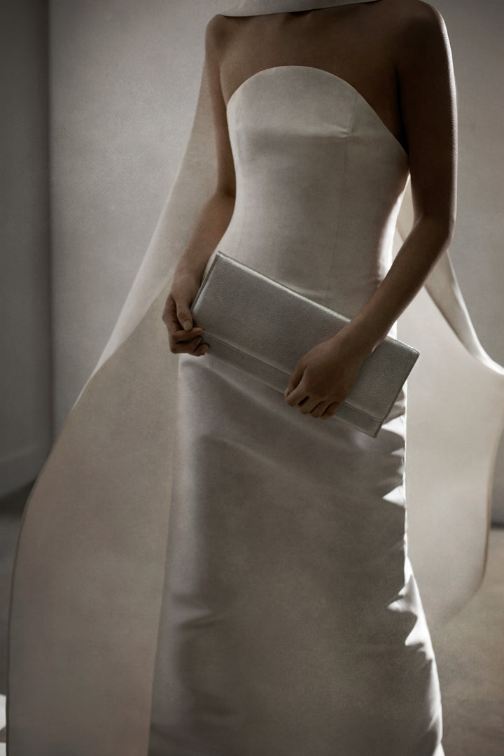 Bridal Collection | Pochette pliée argentée