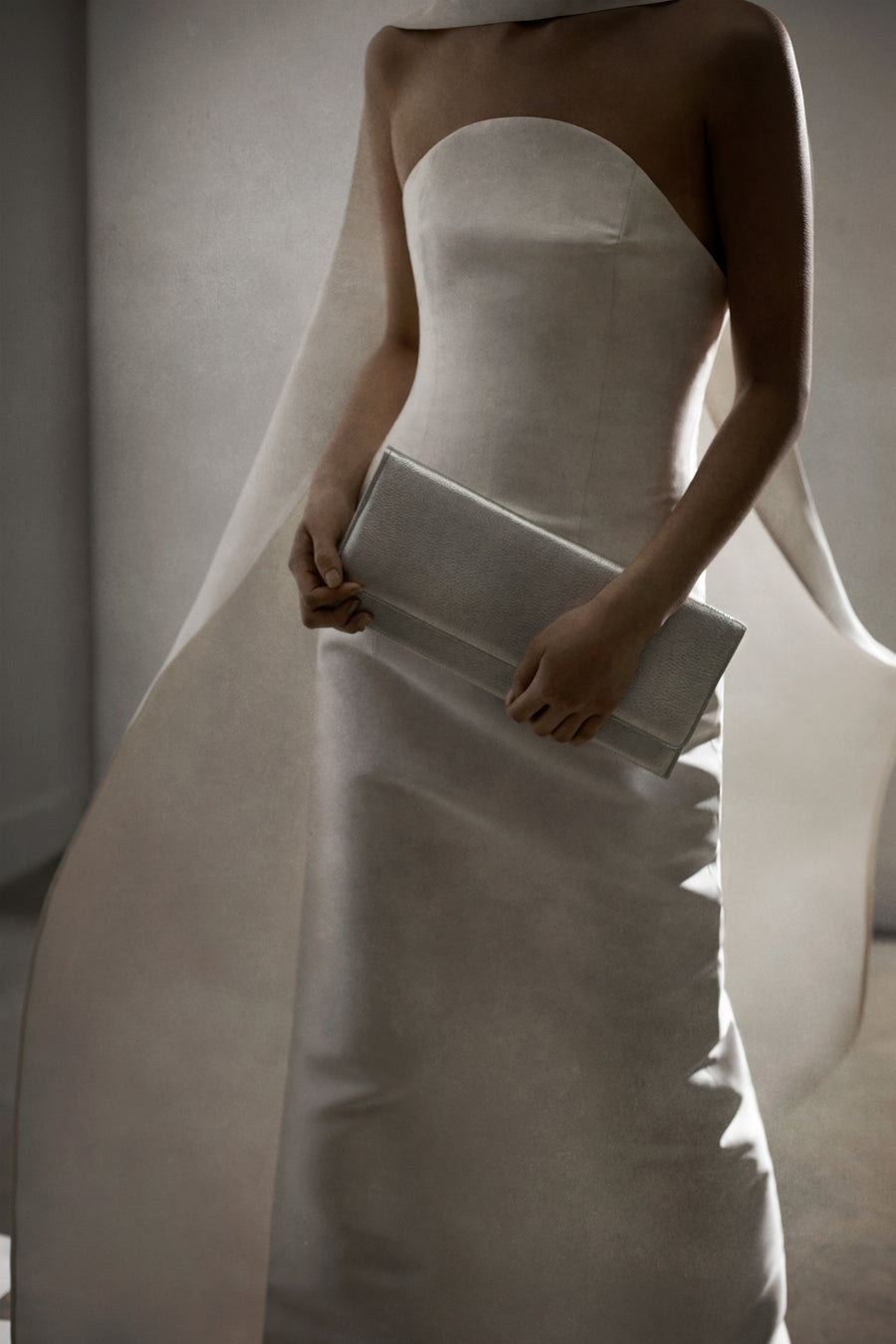 Bridal Collection | Pochette pliée argentée