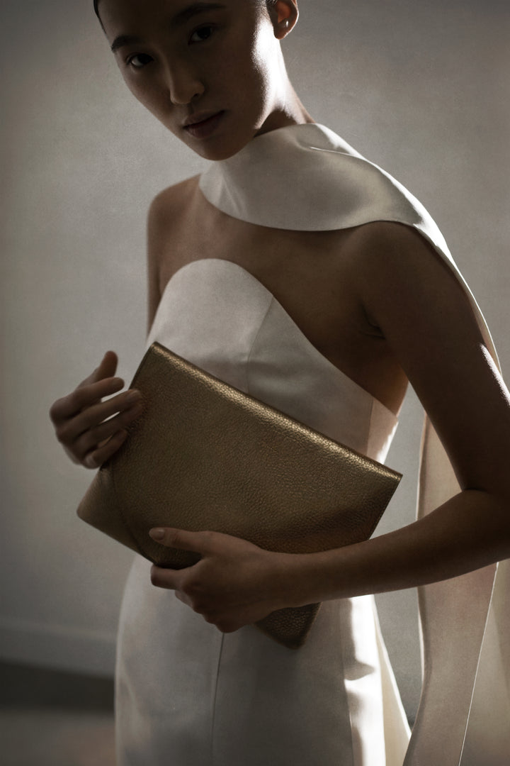 Bridal Collection | Medium Envelope Soft Gold Structured