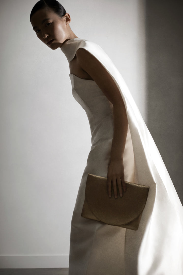 Bridal Collection | Medium Envelope Soft Gold Structured