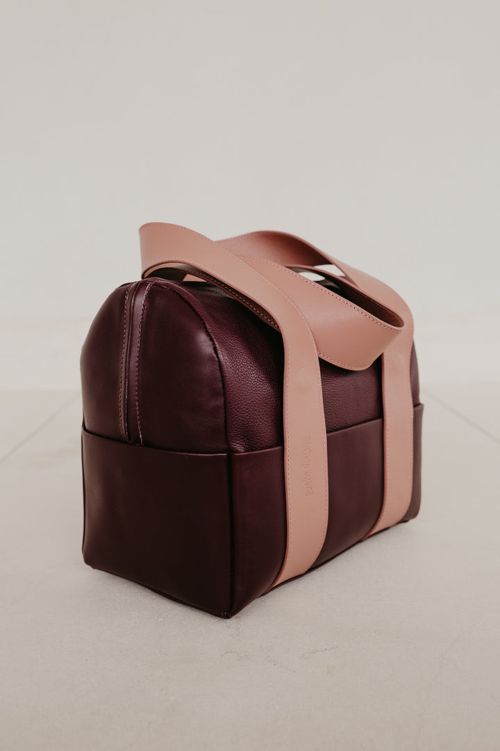 Mini sac bowling | Bourgogne / Rose