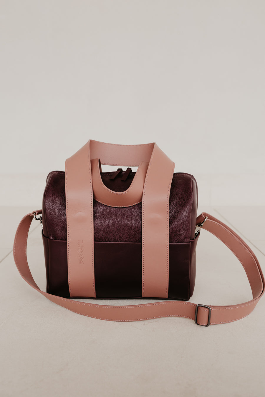 Mini sac bowling | Bourgogne / Rose