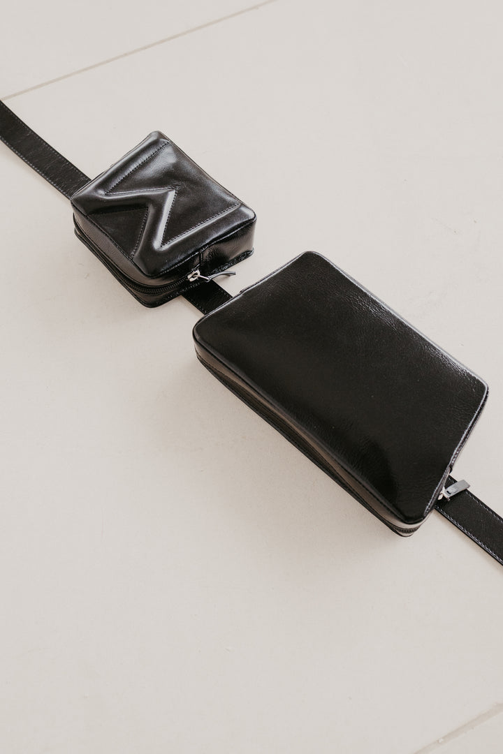 Belt Bag: Belt XL Basalt + Trapezium Basalt + Mini M Basalt