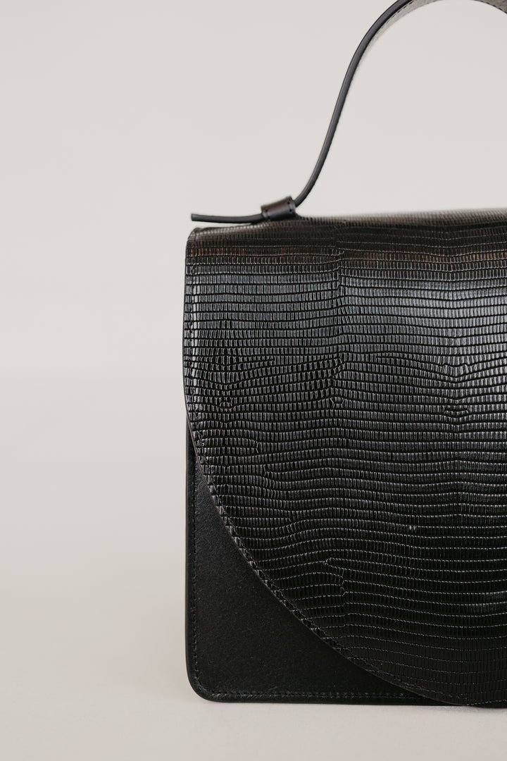 Mini Briefcase | Combi Black Snake