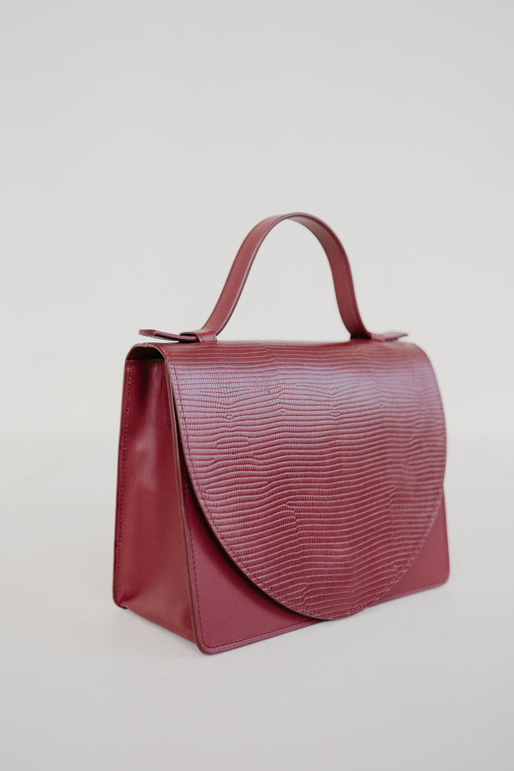 Mini Briefcase | Combi Burgundy Snake