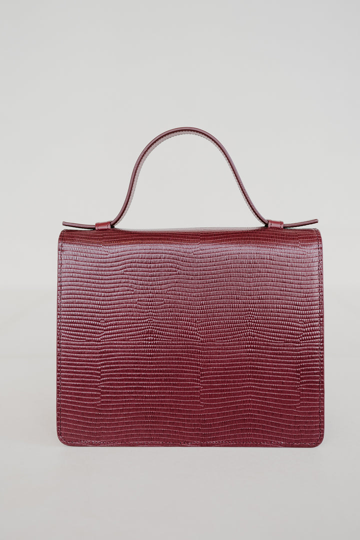 Mini Briefcase | Combi Burgundy Snake