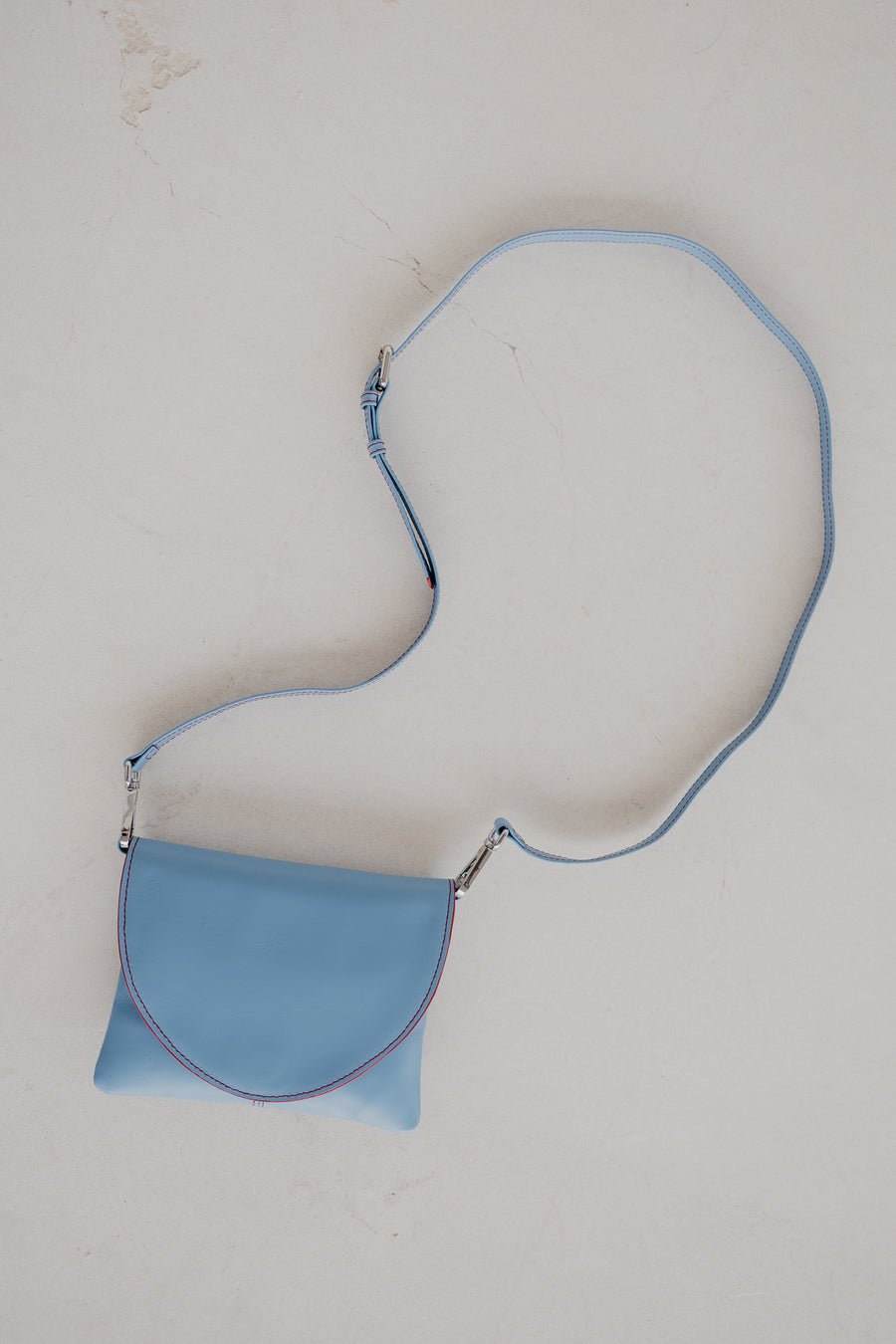 Bridal Collection | Mini Envelope Stitched Bleu Ciel / Red