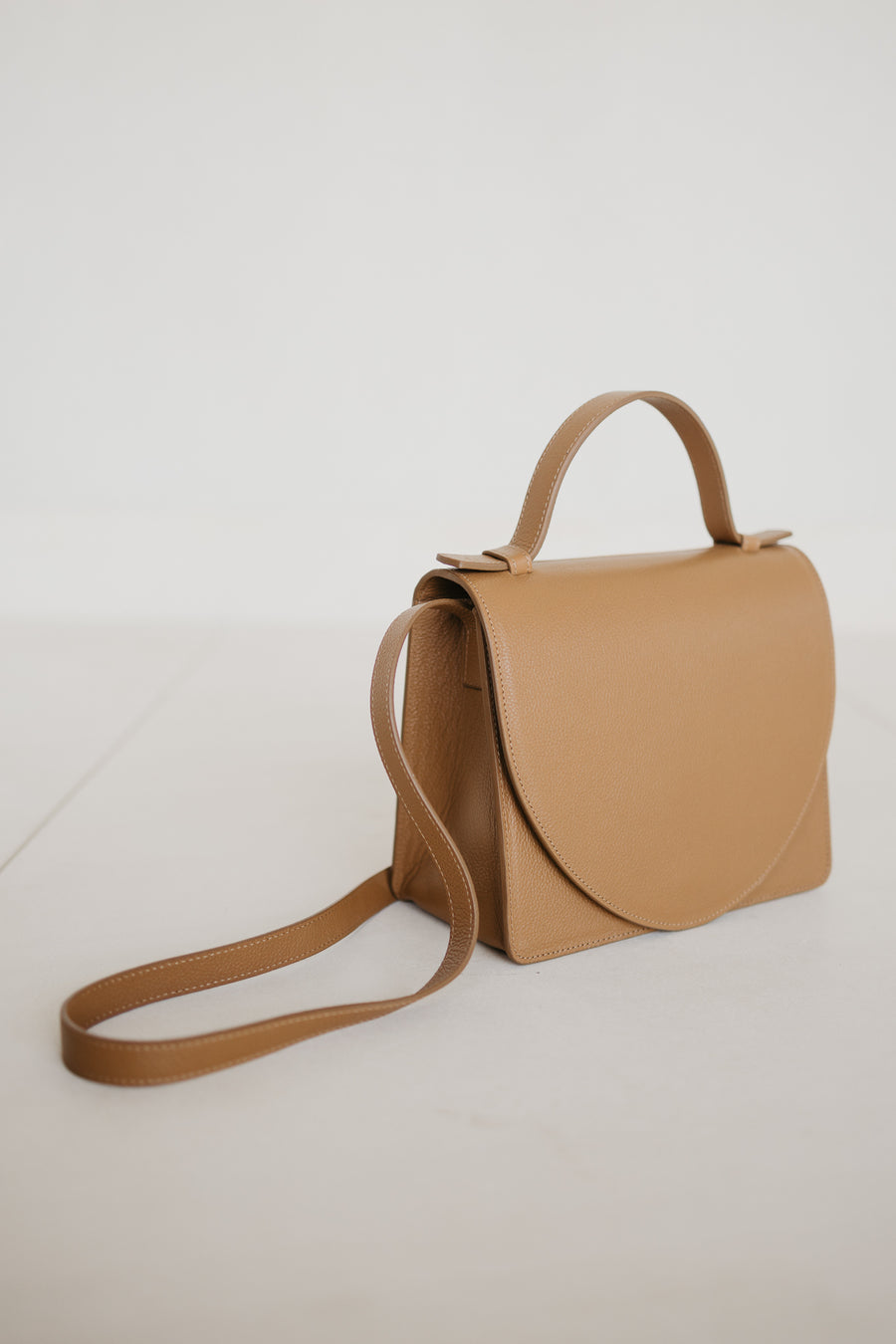 Mini Briefcase | Light Cognac Structured