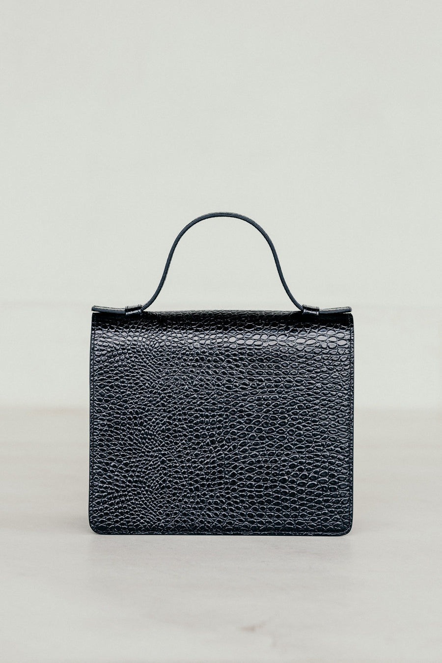 Mini porte-documents | Black Little Croco