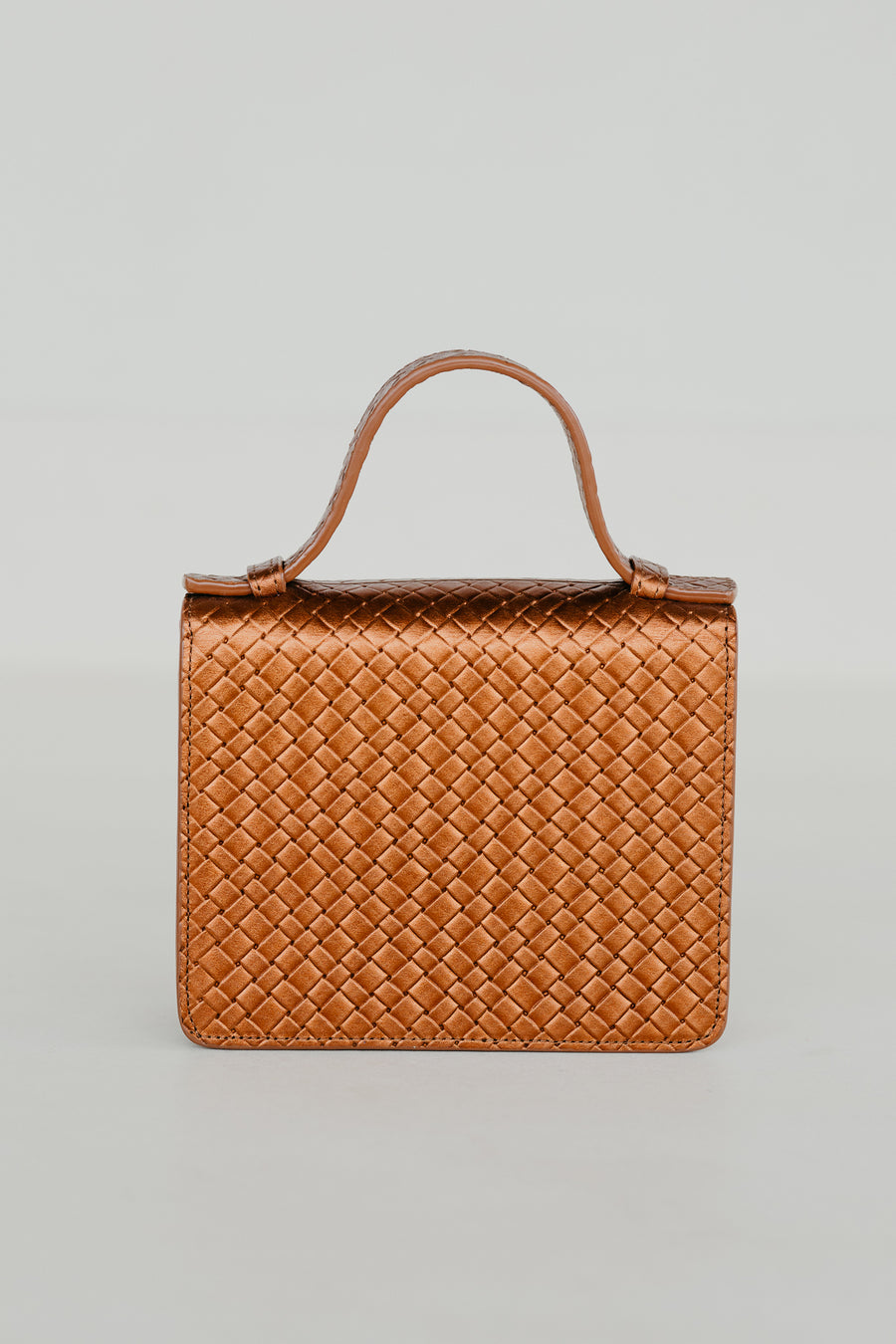 Micro Briefcase | Warm Copper Woven