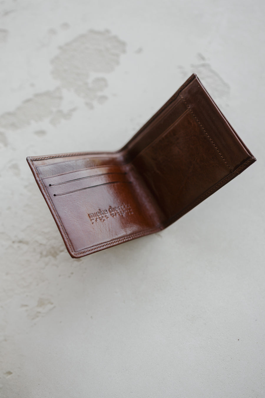 Man Wallet | Cognac Dots