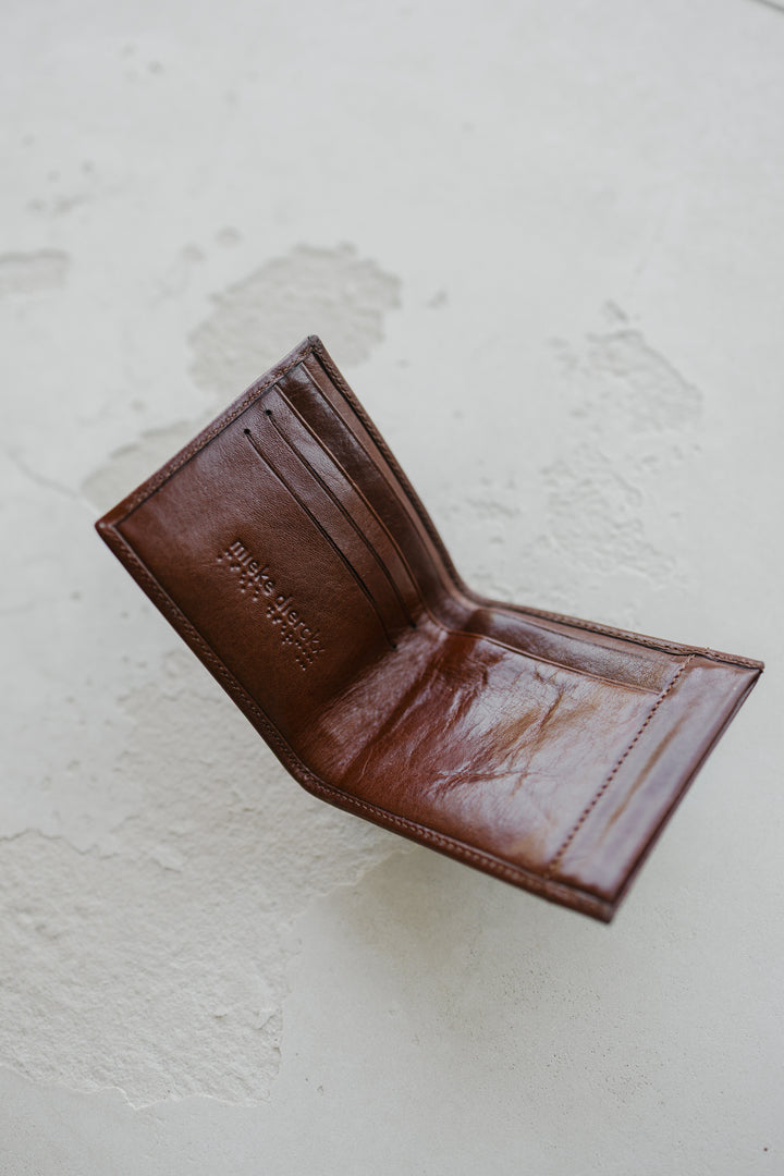 Man Wallet | Cognac Dots