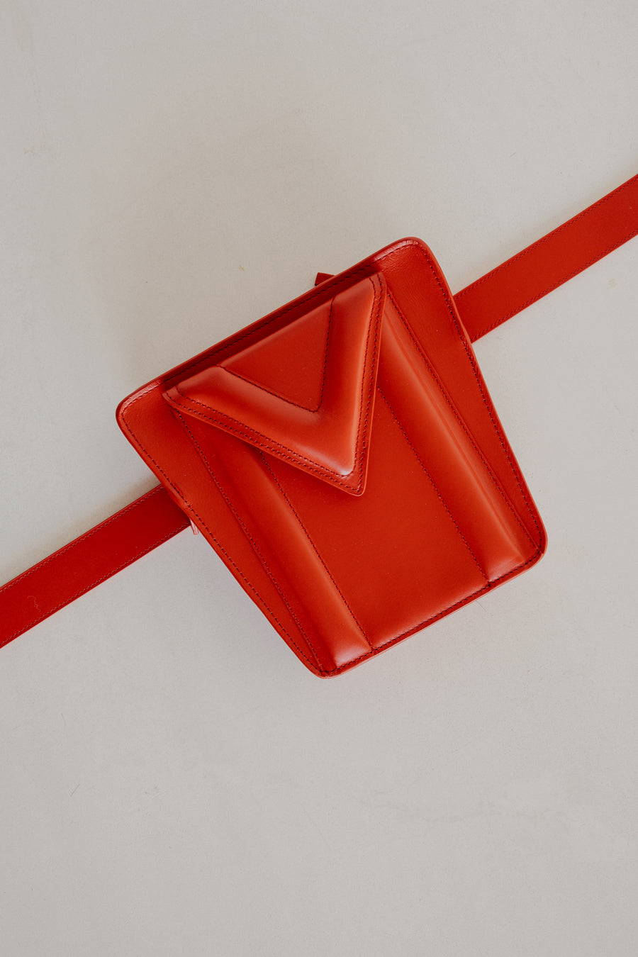 Belt Bag: Belt XL Red Pure + Trapezium M Red Pure