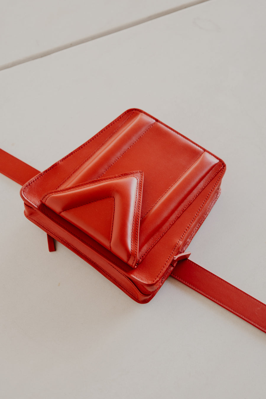 Belt Bag: Belt XL Red Pure + Trapezium M Red Pure
