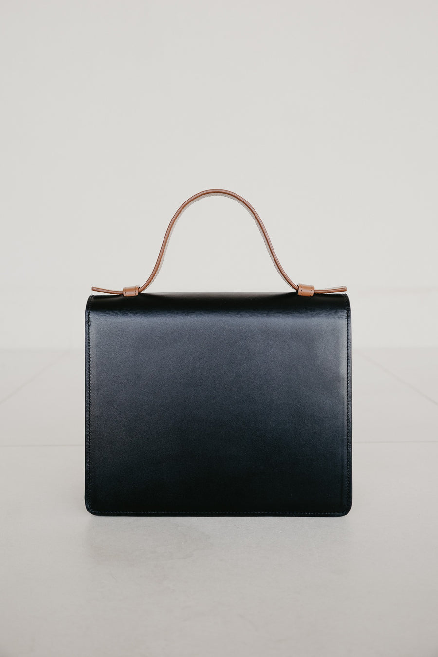 Mini Briefcase | Black / Cognac