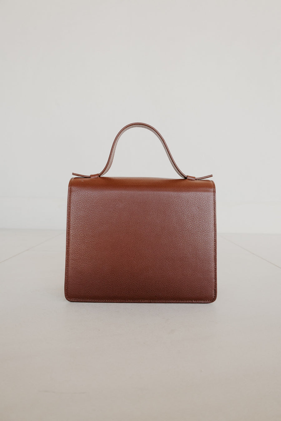 Mini Briefcase Scales | Dark Cognac Structured