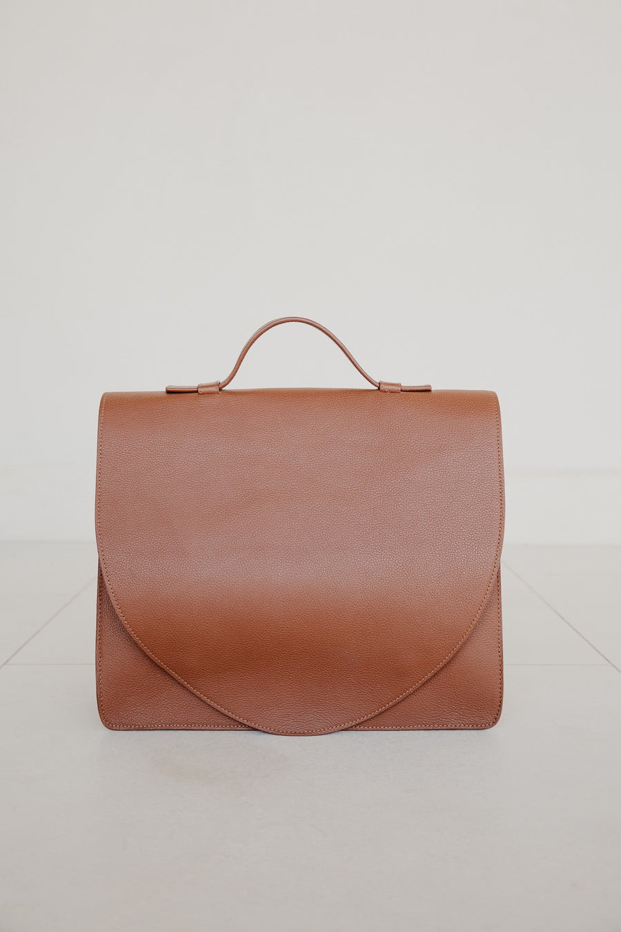 Sac d'école moyen | Cognac structuré