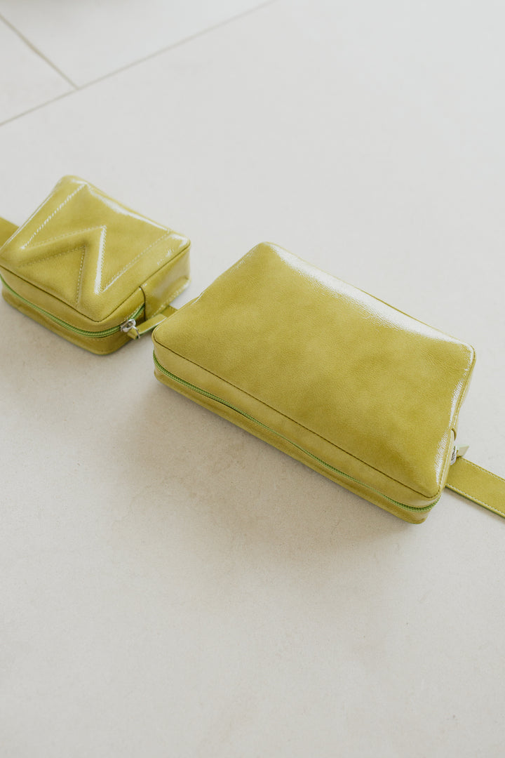 Belt Bag: Belt XL Taormina Stone + Trapezium Taormina Stone + Mini M Taorminia Stone