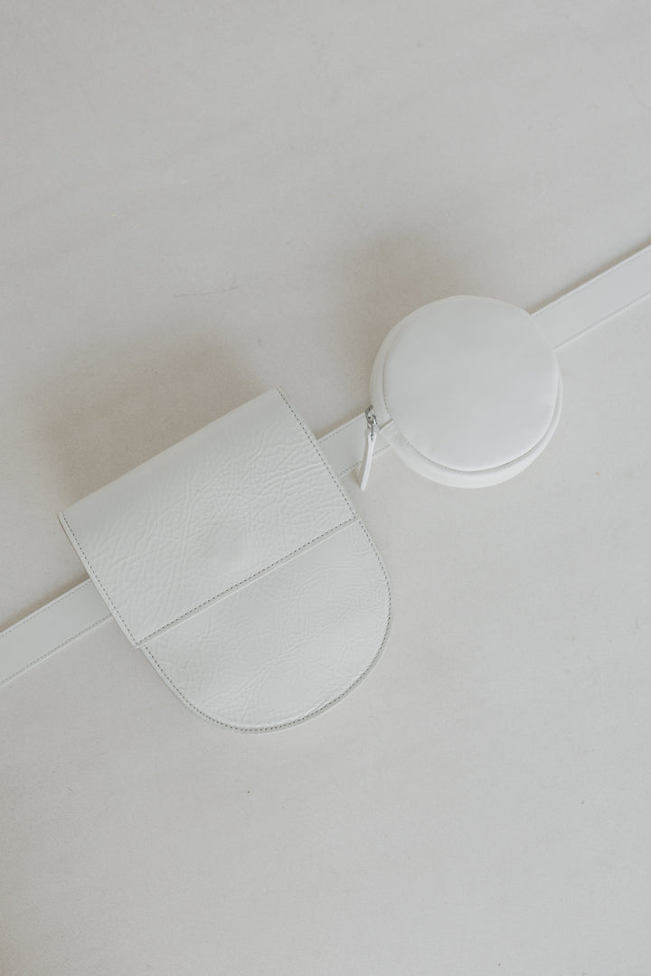 Belt Bag: Belt XL Very White Pure + Half Moon Pearl + Pastille Belt Very White Pure