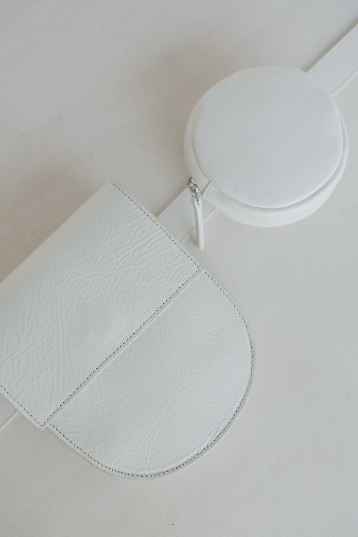 Belt Bag: Belt XL Very White Pure + Half Moon Pearl + Pastille Belt Very White Pure