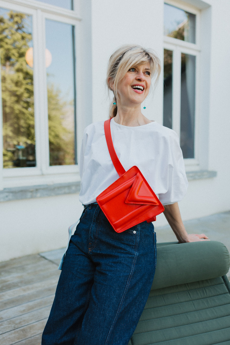Belt Bag: Belt XL Red Pure + Trapezium M Red Pure
