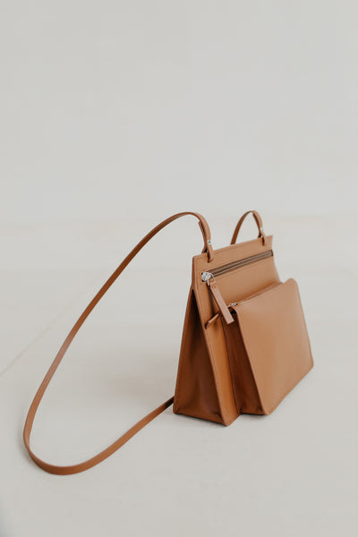 Double pochette - Cognac clair