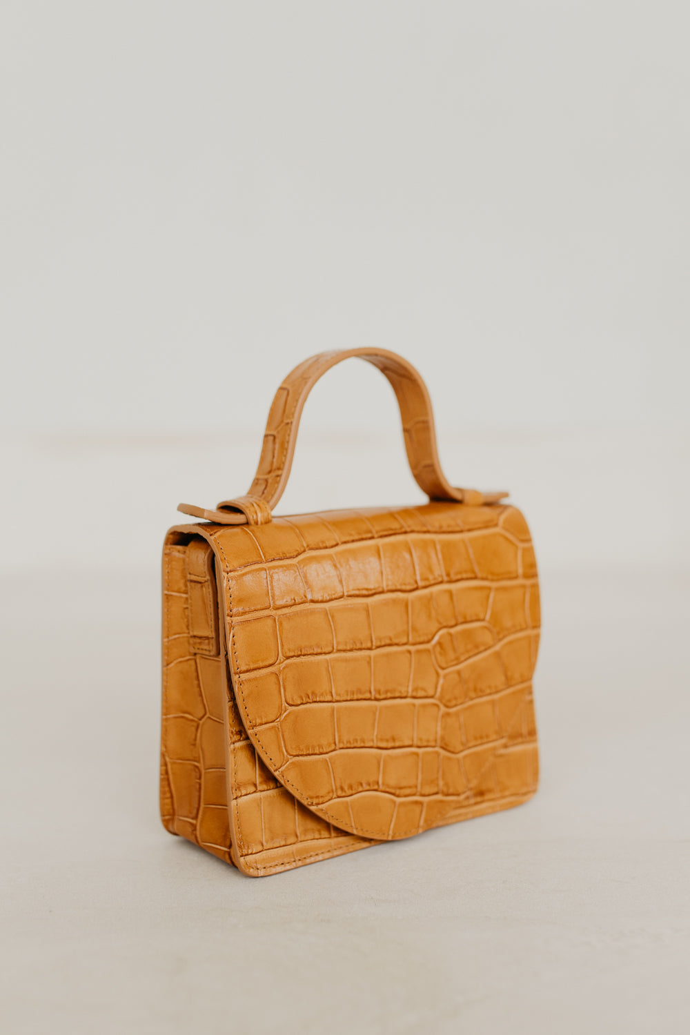 Porte-documents Micro | Croco Caramel