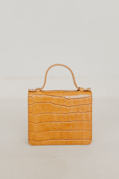 Porte-documents Micro | Croco Caramel